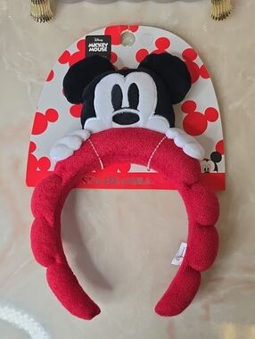 NWT Primark X Disney Mickey Mouse Spa Headband One Size Red